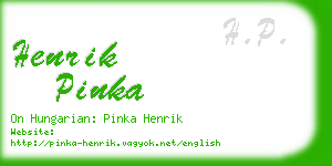 henrik pinka business card